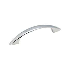 Amerock BP341626 Cabinet Pull, 4-1/16 in L x 3/4 in H Handle, Zinc, Polished Chrome