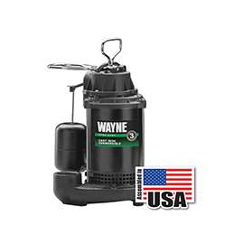 WAYNE CDU790 Sump Pump, 120 V, 9.5 A, 1-1/2 in Outlet, 1200 gph
