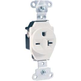 20A WHT HD SGL Outlet