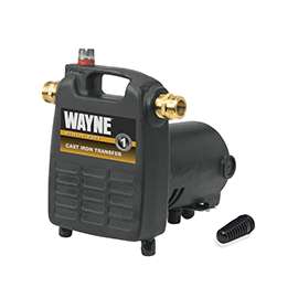 WAYNE PC4 Non-Submersible, Self-Priming Utility Pump, 120 V, 8 A, 3/4 in Inlet, 3/4 in Outlet, 1600 gph