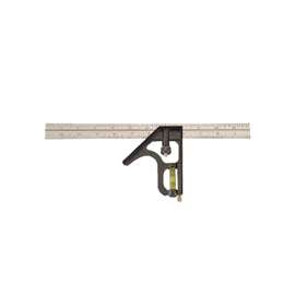 Johnson 400 Combination Square, SAE, Level Vial, Stainless Steel Blade, 12 in L Blade