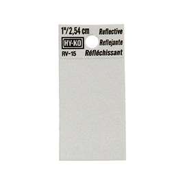 HY-KO RV-15/BLNK Reflective Sign, Character Blank, 1 in H Character, Black Character