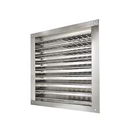 Master Flow DA1212 Dual Louver, 12 in L x 12 in W Rough Opening, Aluminum, White