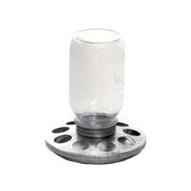 FORTEX-FORTIFLEX MJ9 Mason Jar Feeder, 1.5 lb Capacity, 9-Compartment, Steel