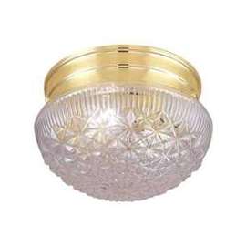 Boston Harbor Dimmable Round Ceiling Light Fixture, (1) 60/13 W Medium A19/Cfl Lamp, Polished Brass