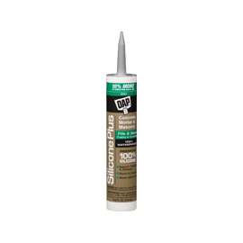DAP Silicone Plus 08675 Silicone Rubber Sealant, 10.1 oz Cartridge