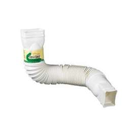 Amerimax Flex-A-Spout 85010 Downspout Extension, 22 to 55 in L Extended, Vinyl, White