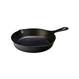Lodge L6SK3 Seasoned Skillet, 9 in Dia, Iron, Black