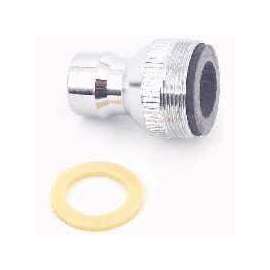 Plumb Pak PP28006 Faucet Aerator Adapter, 15/16-27 x 55/64 in Threaded, Chrome