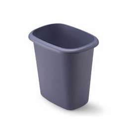 Rubbermaid 1791163 Vanity Waste Basket, 6 qt Capacity, Oval, Plastic, Blue Mist