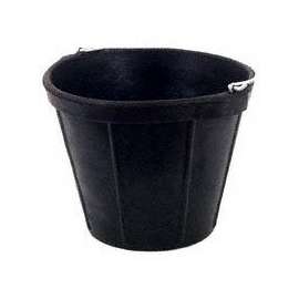 FORTEX-FORTIFLEX N200-10 Standard Rubber Pail, 10 qt Volume, Rubber, Black