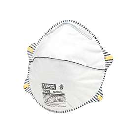 MSA 10102485 Disposable Dust Mask with Odor Filter, One-Size Mask, White