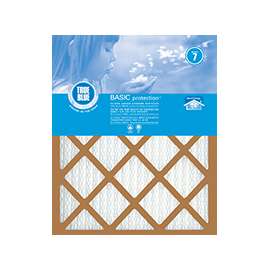 True Blue 216251 Air Filter, 25 in L, 16 in W, 7 MERV, Synthetic Pleated Filter Media