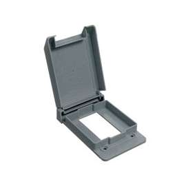 Carlon E98GFCN-CAR Device Cover, 4-53/64 in L, 3-11/16 in W, Rectangular, Polycarbonate, For GFCI Receptacles