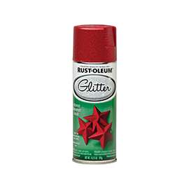 RUST-OLEUM 268045 Multi-Surface Glitter Spray Paint, Shimmer, Red, 10.25 oz Aerosol Can