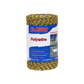 Zareba Fi-Shock PW656Y6-FS Polywire, Stainless Steel Conductor, Yellow