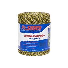 Zareba Fi-Shock PW1320Y9-FS Polywire, Stainless Steel Conductor, Yellow