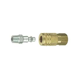 Tru-Flate 13-101 T-Style Coupler/Plug Set, 1/4 in