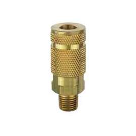 Tru-Flate 13-325 A-Style Coupler, 1/4 in MNPT, Brass