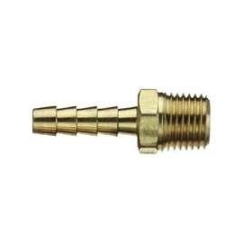 Tru-Flate 21-133 Air Hose Fitting, 1/4 in MNPT x Barb, Brass