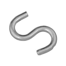 National Hardware N273-433 S-Hook, 140 lb Working Load Limit, Steel, Zinc