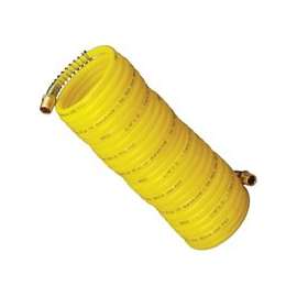 Amflo 4-25E-RET Recoil Air Hose, 1/4 in OD, MNPT, Nylon, Yellow