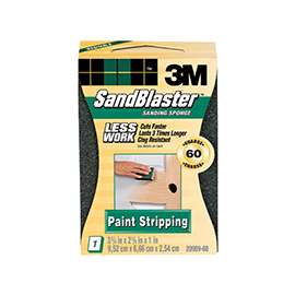 Scotch 20909-60 Sanding Sponge, 60-Grit, Silicone Carbide, Foam Backing, Green