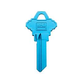 HY-KO 14010SC1 Key Blank, Aluminum, Painted, For Schlage Vehicle Locks