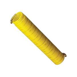 Amflo 4-50E-RET Recoil Air Hose, 1/4 in OD, MNPT, Nylon, Yellow