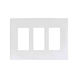 Eaton Wiring Devices ASPIRE 9523 Series 9523WS Mid-Size Wallplate, 3-Gang, Polycarbonate, White