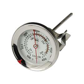 TAYLOR 5911N Multi-Use Candy/Deep Fry Thermometer, 100 to 400 deg F, Analog Display