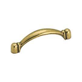 Amerock BP3441BB Cabinet Pull, 3-7/16 in L x 1-1/8 in H Handle, Zinc, Burnished Brass
