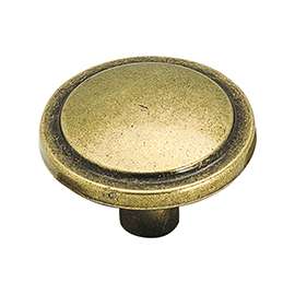 Amerock BP3443BB Cabinet Knob, 13/16 in Projection, Zinc, Burnished Brass