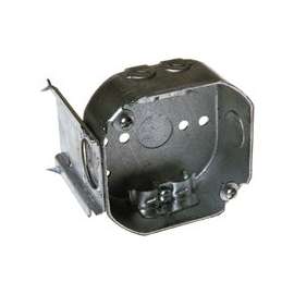RACO 160 Octagon Box, 1-Gang, Steel, Gray