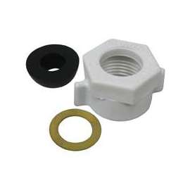 Worldwide Sourcing Ballcock Nut With Washer And Ring, Plastic
