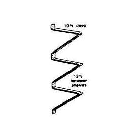 Crawford SB3 Triple Shelf Bracket, 35 lb Weight Capacity, Steel