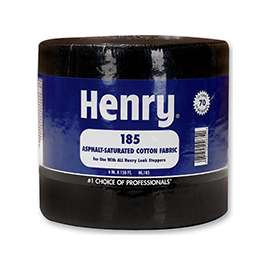 Henry HE185900 Roof Patch Fabric, 150 ft L, 6 in W, Asphalt Saturated Cotton