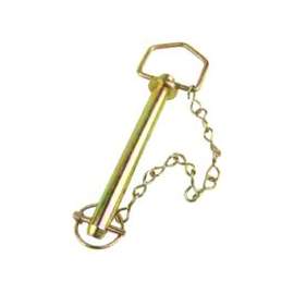 SpeeCo S071062CL Hitch Pin, 6-1/4 in L Usable, 1-1/8 in Dia Pin, Steel, Yellow Zinc Dichromate