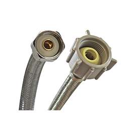 Fluidmaster Fits-All B4T16U Toilet Connector, 3/8 in Compression Inlet, 7/8 in Ballcock Outlet, 16 in L