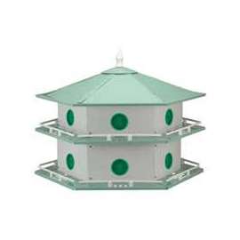 HEATH AH-12D Bird House, Aluminum, Light Green/White