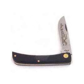 CASE 00095 Folding Pocket Knife, 2.8 in L Blade, 1-Blade, Black Handle