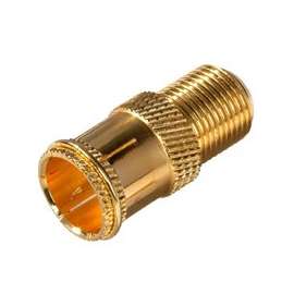 Zenith VA1001RG6QP Plug Connector, Female x Male Connector, Metal, Gold