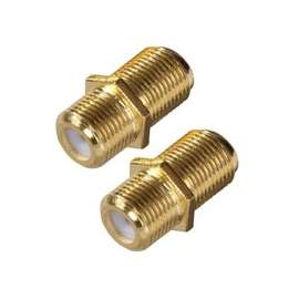 Zenith VA1002RG6FT Feed-Thru Connector, 18 AWG, F Connector, Gold