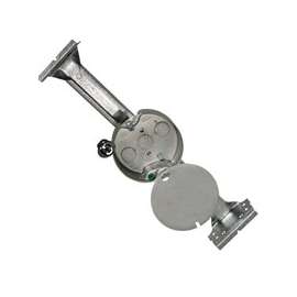 RACO 926 Ceiling Box, 1-Gang, Steel, Silver
