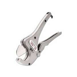 Ratcheting Pipe and Tubing Cutter, 1/2 in-1 5/8 in Cap., For Plastic Pipe/Tubing