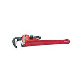 Heavy-Duty Straight Pipe Wrench, Steel Jaw, 8 in