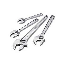 Adjustable Wrenches, 18 in Long, 2 1/16 in Opening, Cobalt Plated