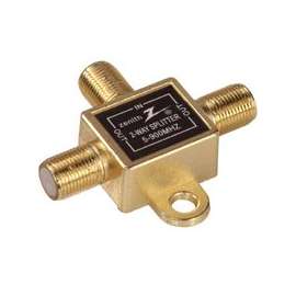 Zenith VS1001SP2W Coax Splitter, 900 MHz, Gold