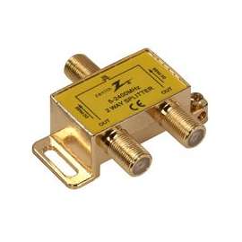 Zenith VS3001SP2W Coax Splitter, 2400 MHz, Gold