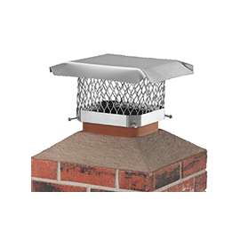 SHELTER SCSS913 Chimney Cap, 9 x 13 in, 7-1/2 x 11-1/2 to 9-1/2 x 13-1/2 in Fits Duct, Stainless Steel
